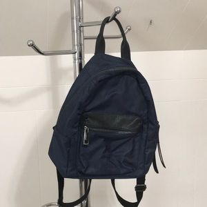 Chico’s small navy blue canvas backpack EUC